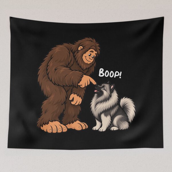Item preview, Bigfoot and Keeshond Boop Fun Design Sasquatch designed and sold by rafaeltto.