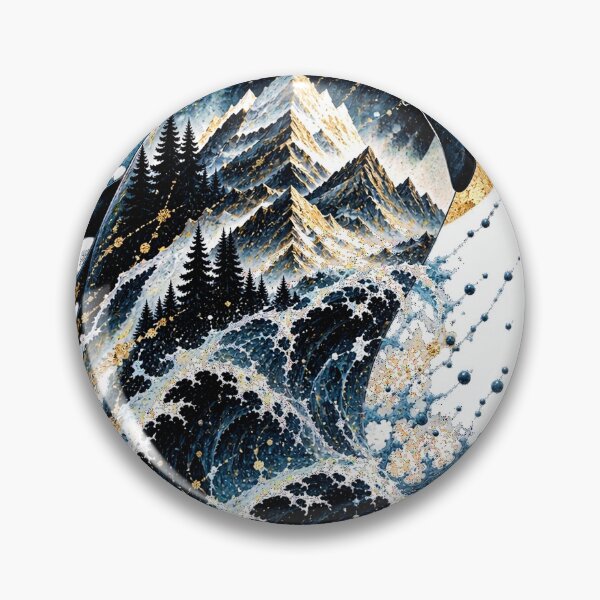 Item preview, Orca Rising Through the Swell | Orca Wave Mountain Art  designed and sold by Norvian.