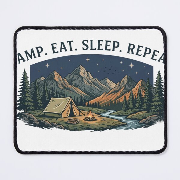 Item preview, Camp Eat Sleep Repeat Camping designed and sold by Clintora.