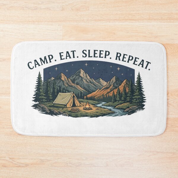 Item preview, Camp Eat Sleep Repeat Camping designed and sold by Clintora.