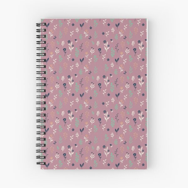 Item preview, Small Retro Wildflowers in Dusty Rose and Turquoise designed and sold by Pattique.
