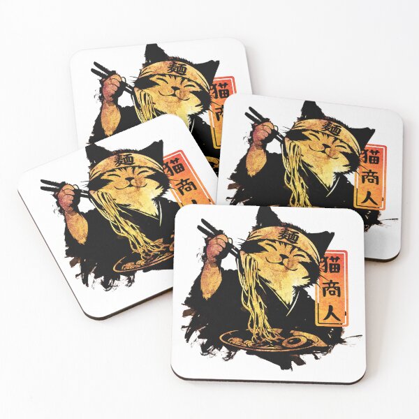 Item preview, Merchant Cat – 猫商人 – Japanese Calligraphy designed and sold by AnmForge.