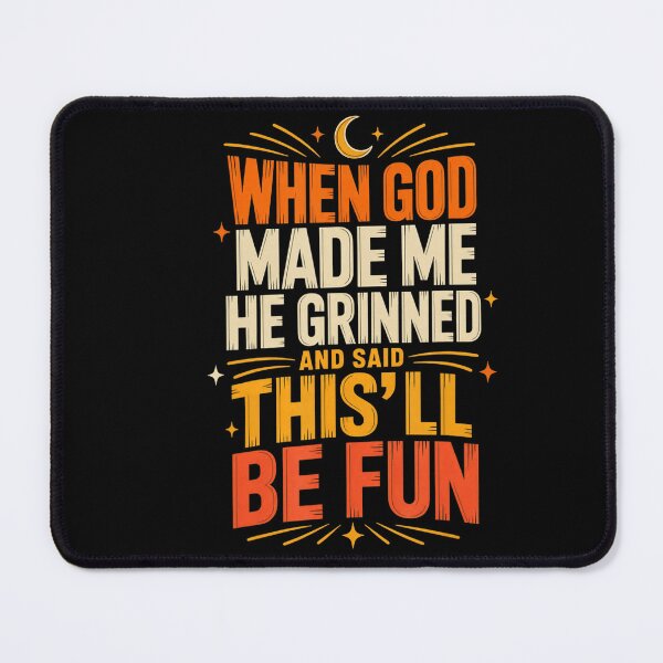 Item preview, When God Made Me Funny Christian Quote designed and sold by NoeValdric.