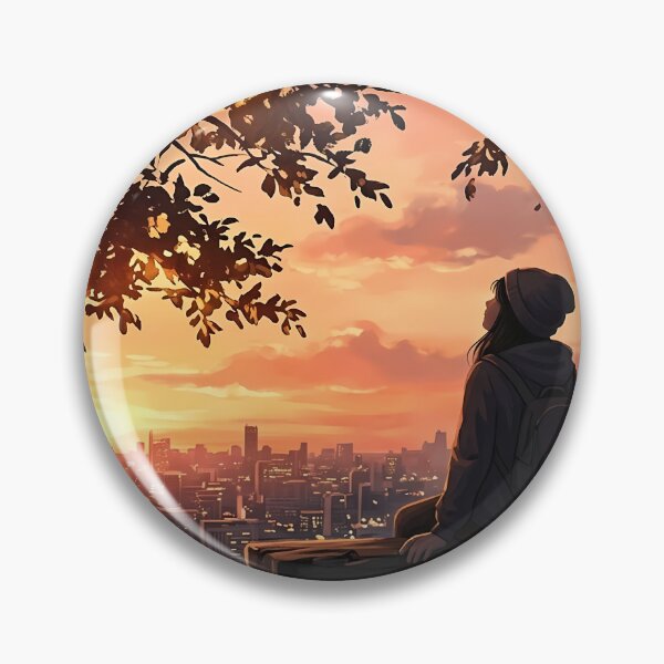 Item preview, Sunset Rooftop City Anime designed and sold by RkskArt.