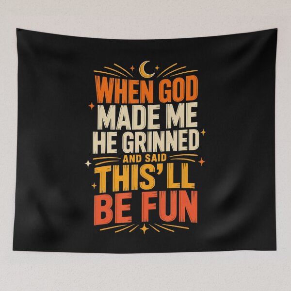 Item preview, When God Made Me Funny Christian Quote designed and sold by NoeValdric.