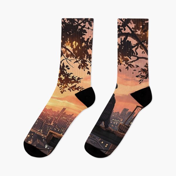 Item preview, Sunset Rooftop City Anime designed and sold by RkskArt.
