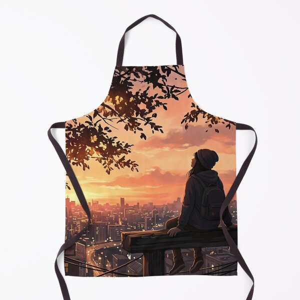 Item preview, Sunset Rooftop City Anime designed and sold by RkskArt.