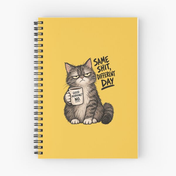 Item preview, Same Shit Different Day — Sarcastic Coffee Cat designed and sold by CROFTARTS.
