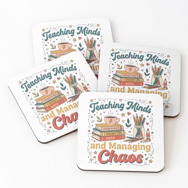 Item preview, Teaching Minds and Managing Chaos Retro Teacher Cute Back to School Design designed and sold by KreatoLab.