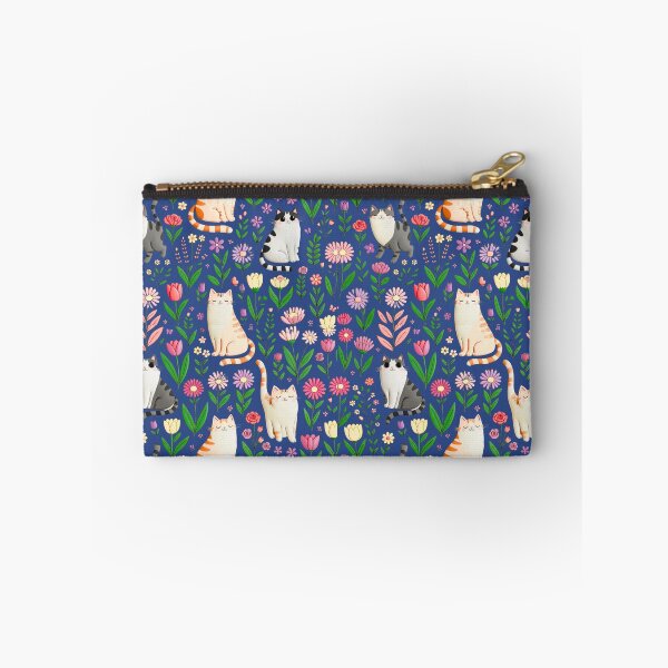 Item preview, Cute Cats in a Colorful Wildflower Garden Pattern – Whimsical Floral Cat Design designed and sold by Mousy17.