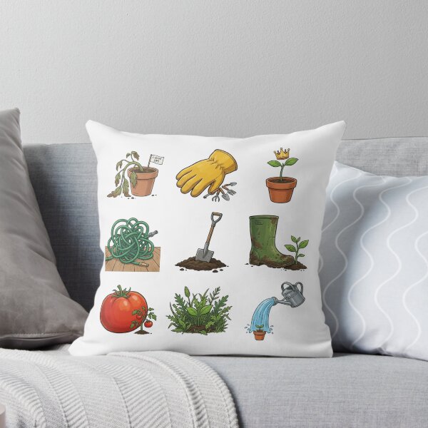 Item preview, Funny Plant Parent Struggles Black Thumb Gardening Sticker Pack designed and sold by mood-draftsman.