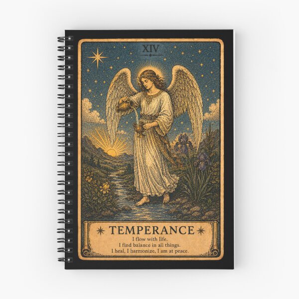 Item preview, Temperance Tarot Card - Balance, Harmony and Inner Peace Tarot Illustration designed and sold by ArcanaAbsolute.