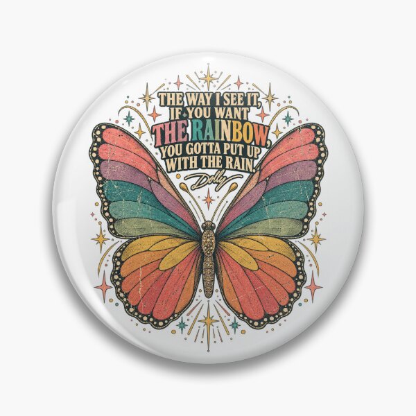 Item preview, Retro Rainbow Butterfly Inspirational Quote Vintage Design designed and sold by luffyShop1.