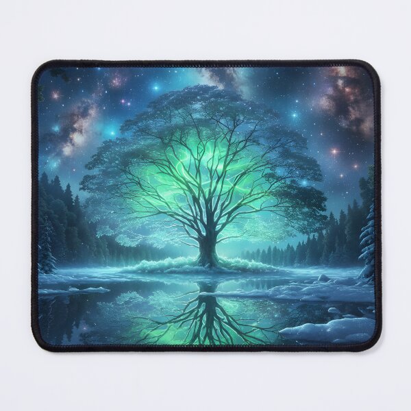 Item preview, Glowing Sunset Tree of Life Twin Moons Fantasy Art designed and sold by Pyt27.