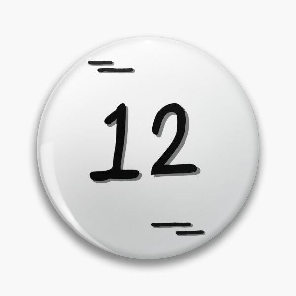 Item preview, Number 12 - Bold Black Artistic Numeral Design designed and sold by Dyche Studio.