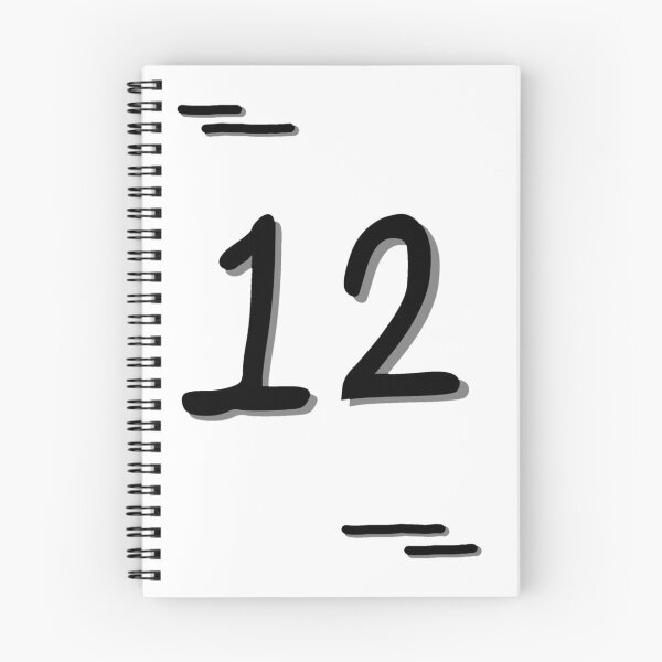 Item preview, Number 12 - Bold Black Artistic Numeral Design designed and sold by Dyche Studio.
