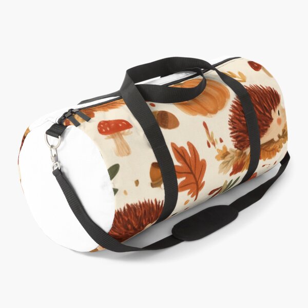 Item preview, Cute Hedgehog Autumn Leaves Pumpkin Pattern designed and sold by NicolasGlowArt.