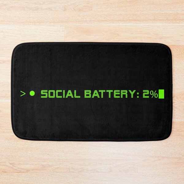 Item preview, SOCIAL BATTERY 2%— HUMAN ERROR Collection | Modern Survival Humor designed and sold by N72 Heritage.