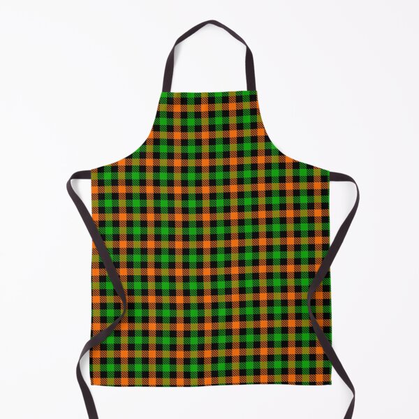 Item preview, Green And Orange Gingham Check Black designed and sold by PatternTitan.