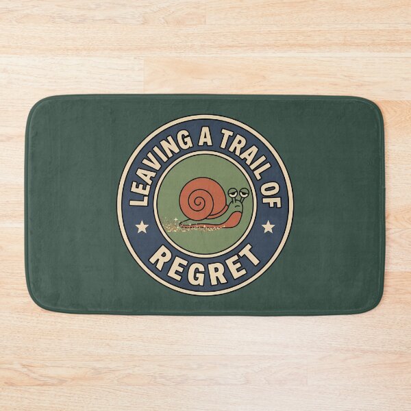 Item preview, Leaving A Trail Of Regret Funny Snail Badge designed and sold by DripCultureLab.