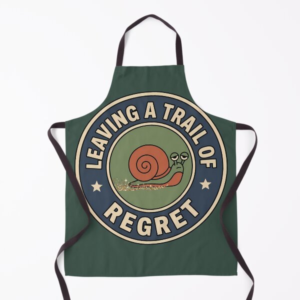 Item preview, Leaving A Trail Of Regret Funny Snail Badge designed and sold by DripCultureLab.