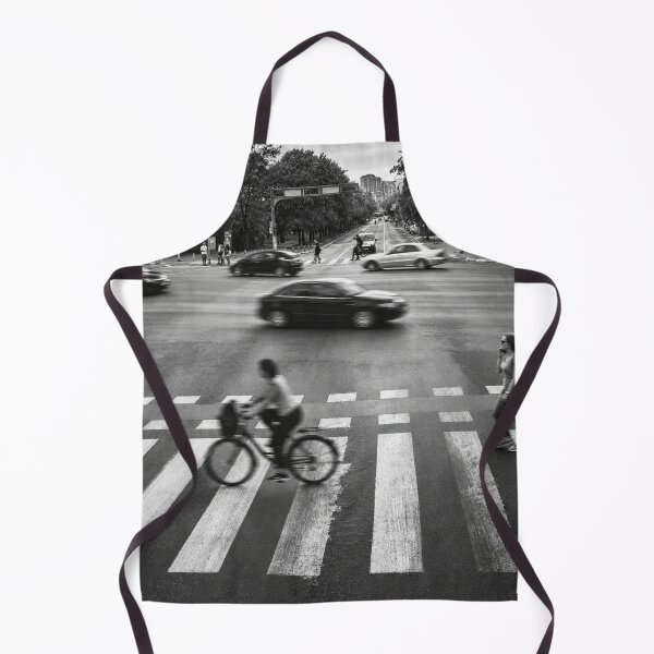 Item preview, Pedestrian Crosswalk with Girl on Bicycle in Skopje – Urban Moment designed and sold by MetaModel Editions.