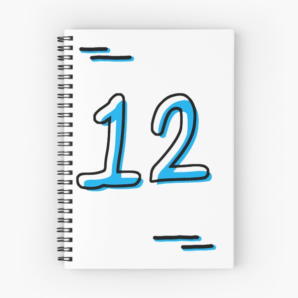 Item preview, Number 12 - Bold Blue Artistic Numeral Design designed and sold by Dyche Studio.