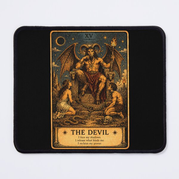Item preview, The Devil Tarot Card - Shadow Work & Liberation Tarot Illustration designed and sold by ArcanaAbsolute.
