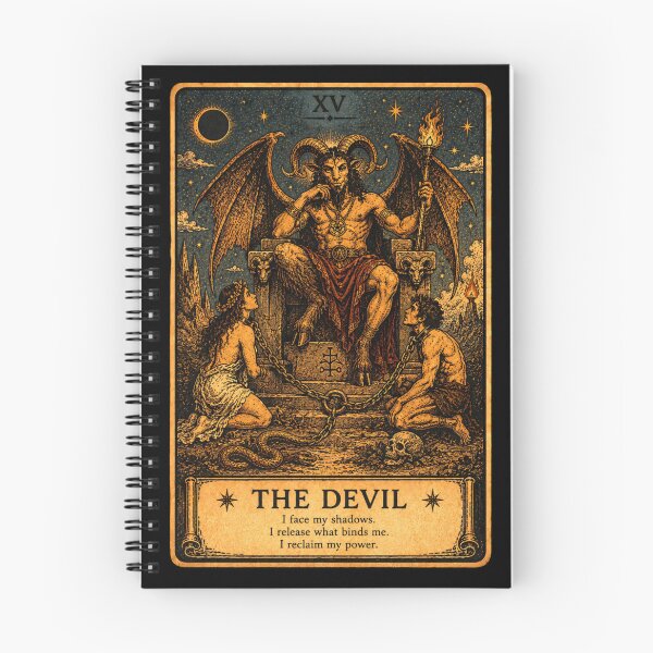 Item preview, The Devil Tarot Card - Shadow Work & Liberation Tarot Illustration designed and sold by ArcanaAbsolute.