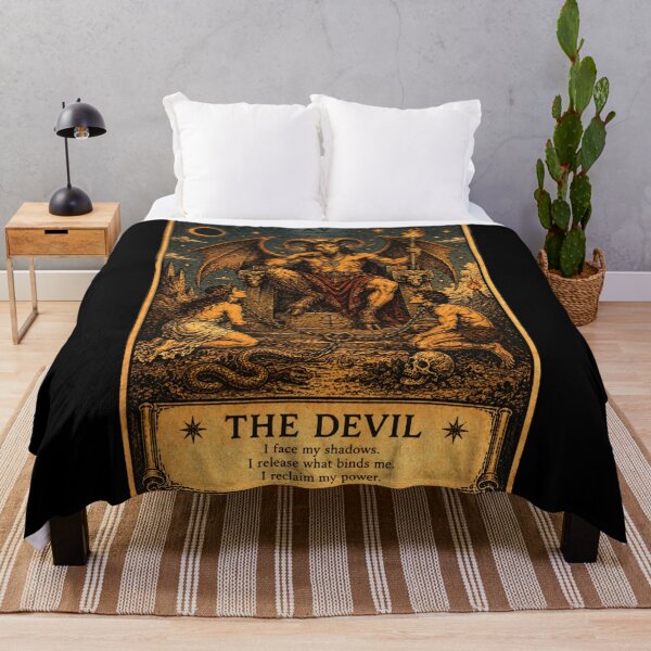 Item preview, The Devil Tarot Card - Shadow Work & Liberation Tarot Illustration designed and sold by ArcanaAbsolute.