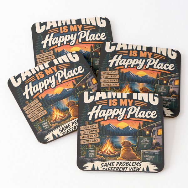 Item preview, Camping Is My Happy Place – Outdoor Lover Gift designed and sold by MiSuPa Studio.