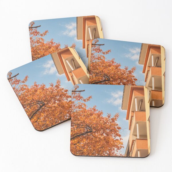 Item preview, Sofia Cityscape with Architectural Detail and Autumn Tree – Urban Fall Photography designed and sold by MetaModel Editions.