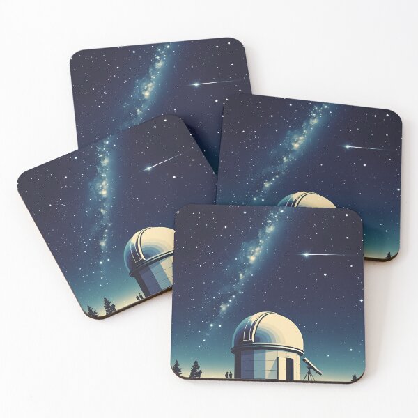 Item preview, Retro Observatory Under the Stars Poster - Vintage Astronomy Art designed and sold by Deep Field Prints.