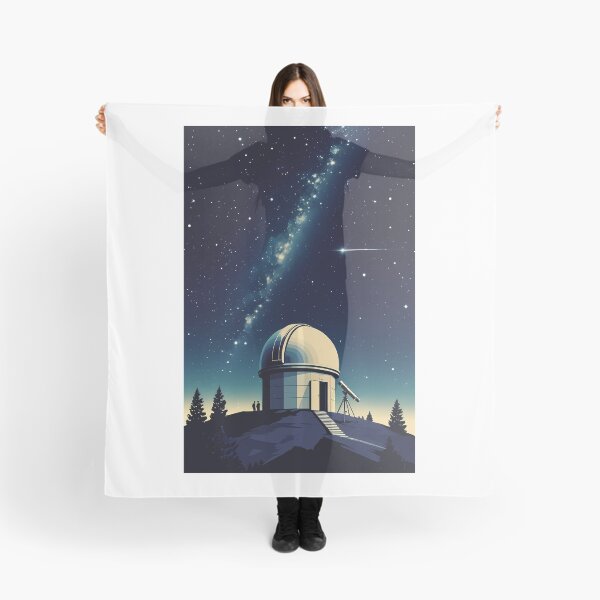 Item preview, Retro Observatory Under the Stars Poster - Vintage Astronomy Art designed and sold by Deep Field Prints.