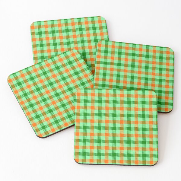 Item preview, Green And Orange Gingham Check Green  designed and sold by PatternTitan.