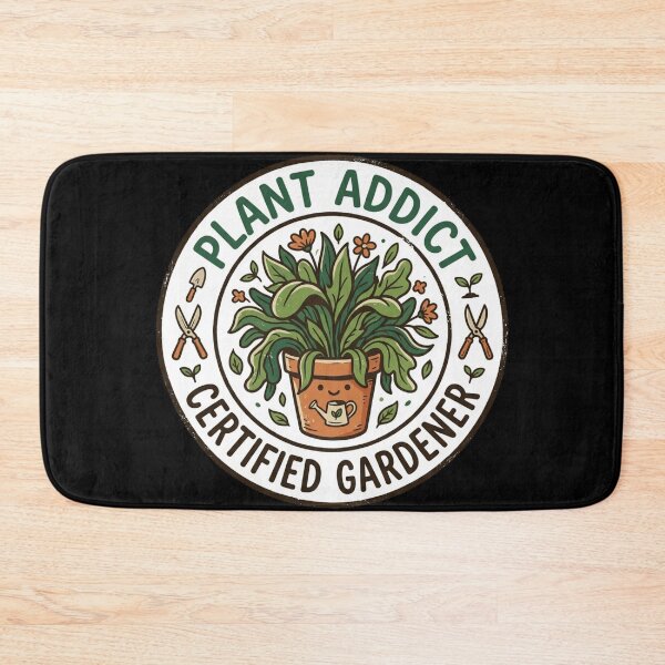 Item preview, Plant Addict Certified Gardener Vintage Badge Art designed and sold by mood-draftsman.
