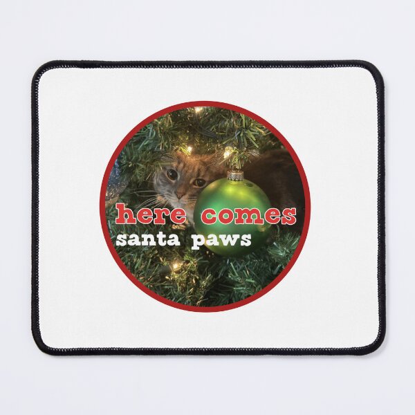 Item preview, Cute Cat Christmas Holiday Design - Here comes santa paws - Cat in Christmas Tree designed and sold by aligchi.