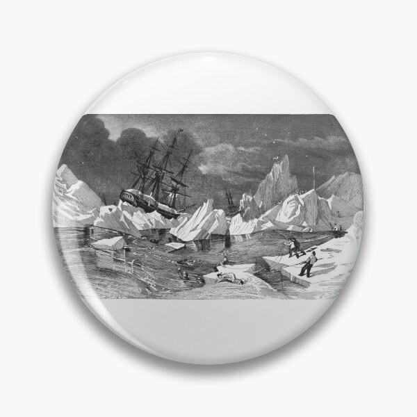 Item preview, Vintage Arctic Shipwreck Exploration Engraving designed and sold by Antique Science Press.