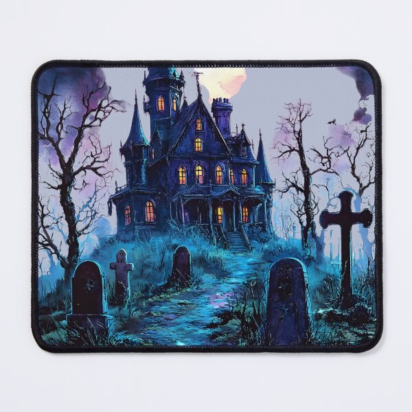 Item preview, Haunted House Halloween Cemetery designed and sold by Instant Printing.
