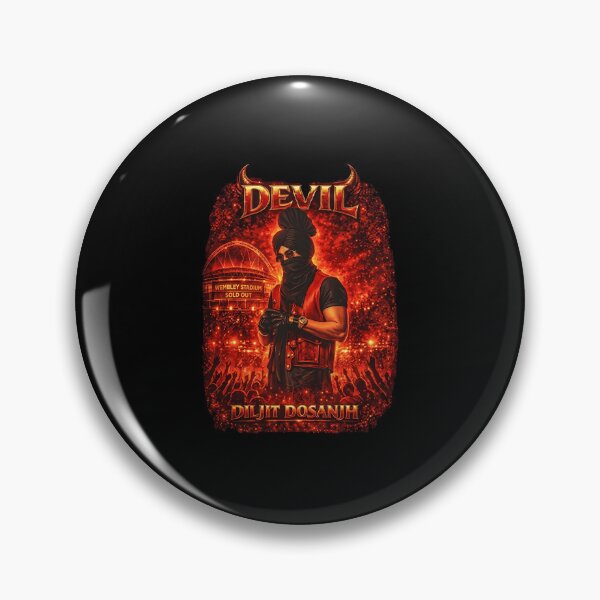 Item preview, Diljit Retro Dosanjh Devil Punjabi Music Concert Red Aesthetic designed and sold by OddPopARt.