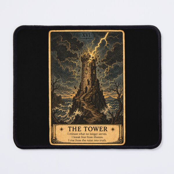 Item preview, The Tower Tarot Card - Vintage Revelation Divination Art  designed and sold by ArcanaAbsolute.