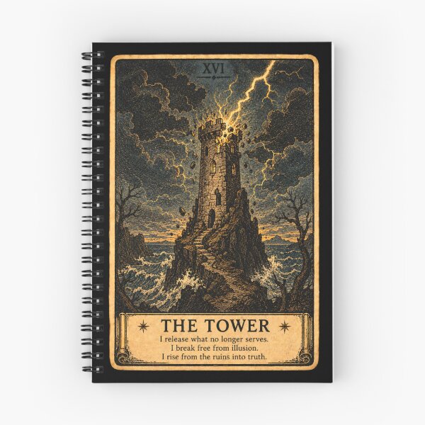 Item preview, The Tower Tarot Card - Vintage Revelation Divination Art  designed and sold by ArcanaAbsolute.