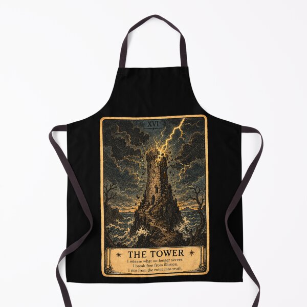 Item preview, The Tower Tarot Card - Vintage Revelation Divination Art  designed and sold by ArcanaAbsolute.