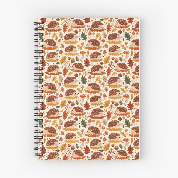 Item preview, Cute Hedgehog Autumn Leaves Mushroom Woodland Pattern designed and sold by NicolasGlowArt.