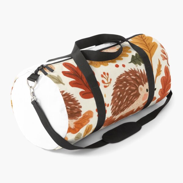 Item preview, Cute Hedgehog Autumn Leaves Mushroom Woodland Pattern designed and sold by NicolasGlowArt.