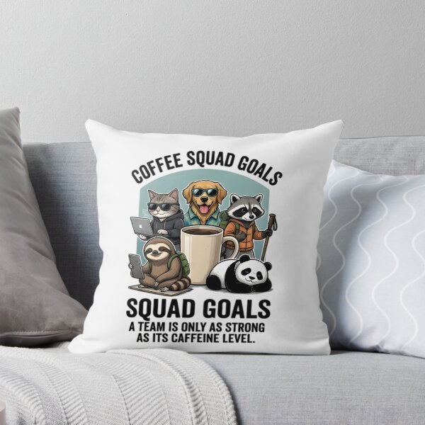 Item preview, Coffee Squad Goals Cute Animals Caffeine Lovers designed and sold by Pyt27.