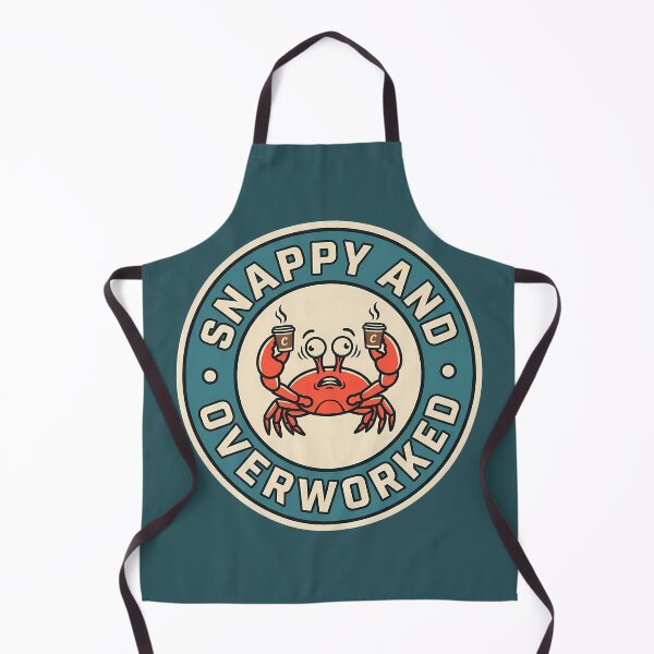 Item preview, Snappy And Overworked Funny Stressed Crab Badge designed and sold by DripCultureLab.