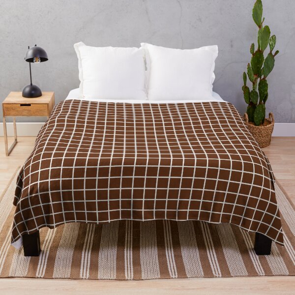 Item preview, Chocolate Brown Minimalist Grid Pattern designed and sold by jianina-alondra.