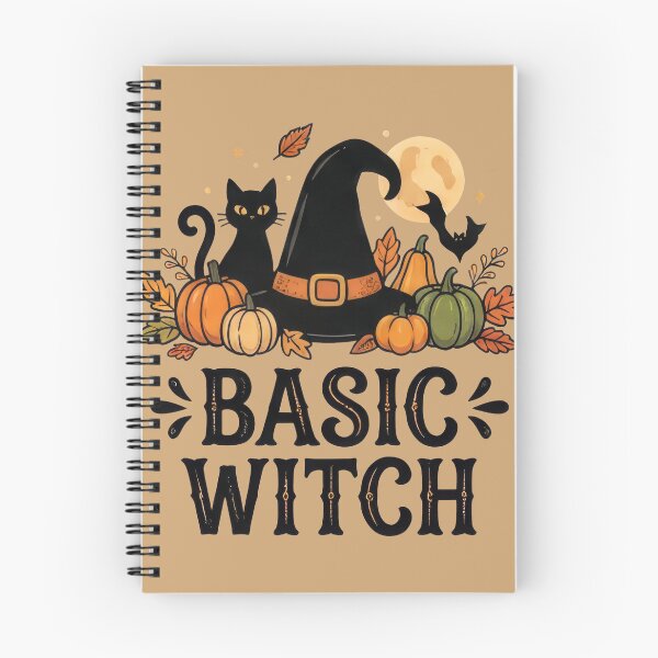Item preview, Spooky Halloween "Basic Witch" Design with Black Cat and Pumpkins designed and sold by TontikDesign.