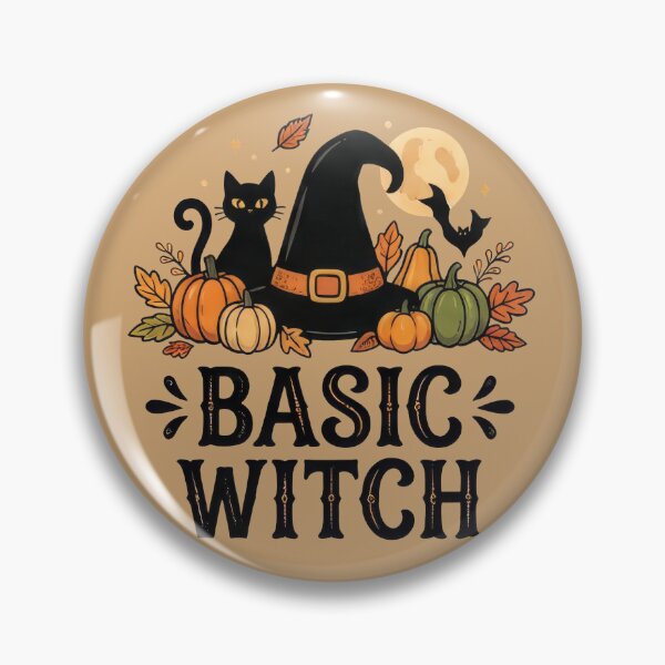 Item preview, Spooky Halloween "Basic Witch" Design with Black Cat and Pumpkins designed and sold by TontikDesign.